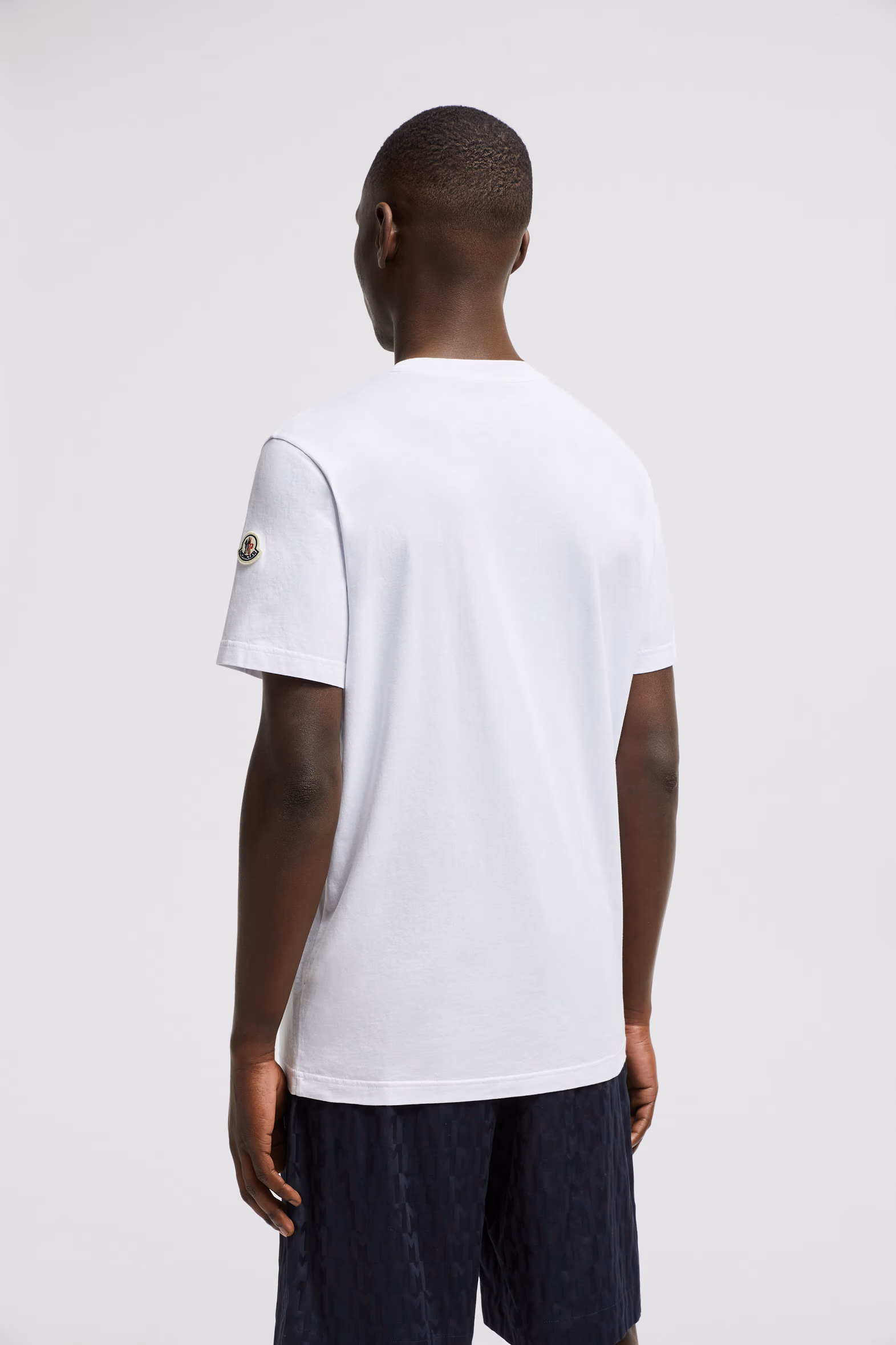 Shark Logo Cotton T-Shirt Men White Moncler 5